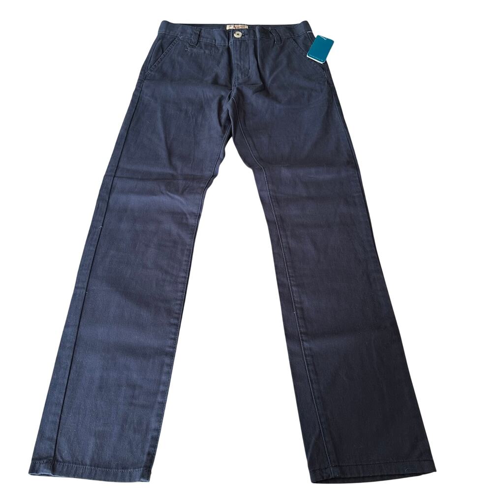 New penguin boys navy dress blue uniform pants sz 14 straight leg chino casual